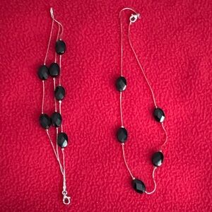 Black Beaded Multi-Strand Necklace - Women Jewelry